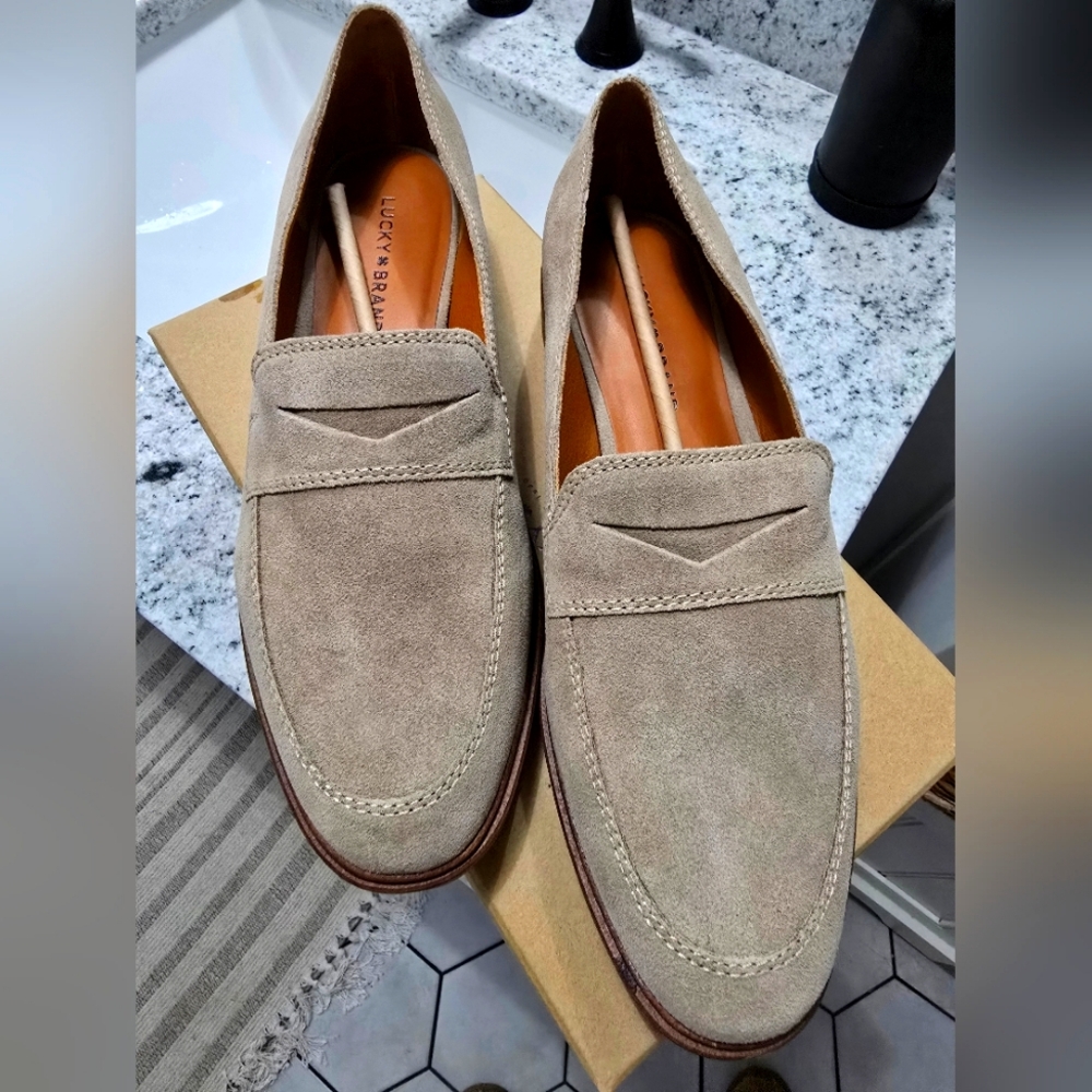 NIB LUCKY BRAND LOAFER TOMBER DUNE OILED SUEDE WOMENS SIZE 9